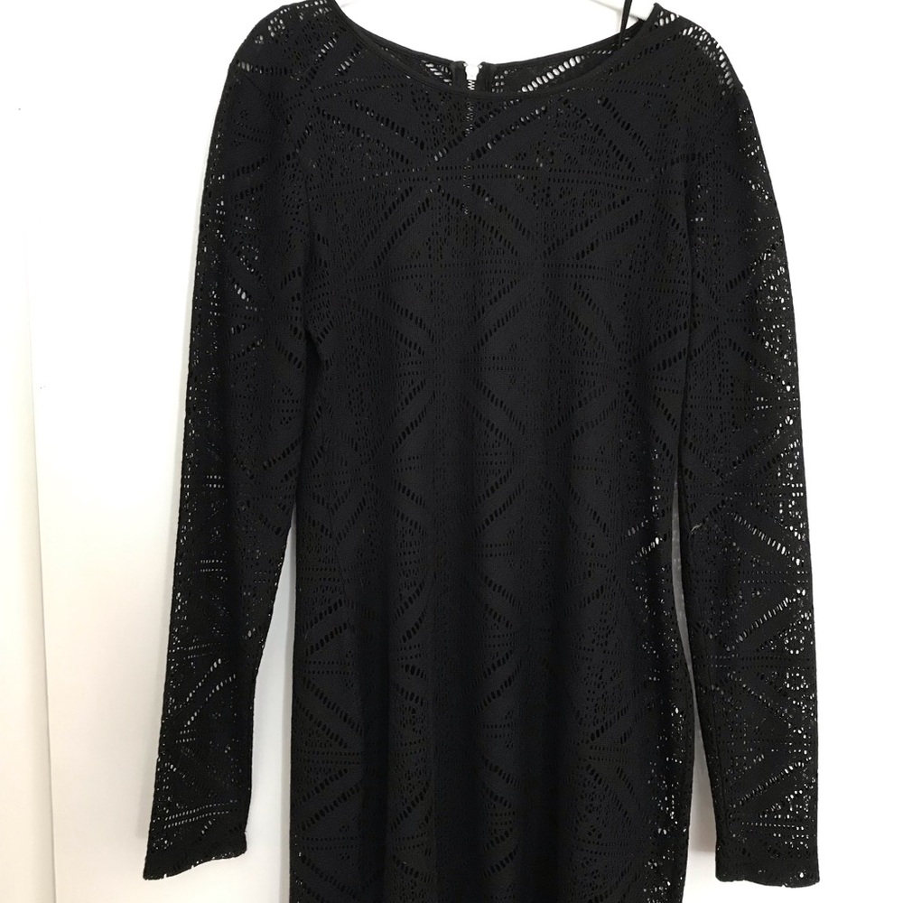 Lined- sheer black mini
